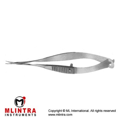 McPherson-Vannas Iris Scissor Curved - Sharp Tips Stainless Steel, 8 cm - 3 1/4
